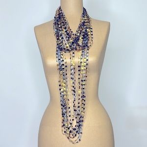 Whispers ⭐️ Handmade Fabric Infinity Loop Statement Necklace Accessory